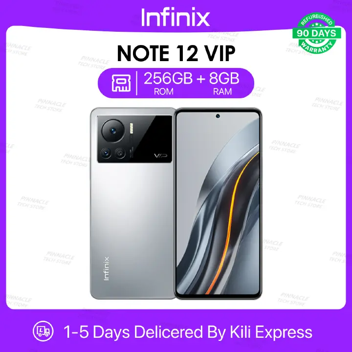 Refurbished Infinix Note 12 VIP 8GB RAM + 256GB ROM 6.7" 4500mAh 108MP+16MP Camera (Dual SIM) Android Smartphones/ Mobile Phones