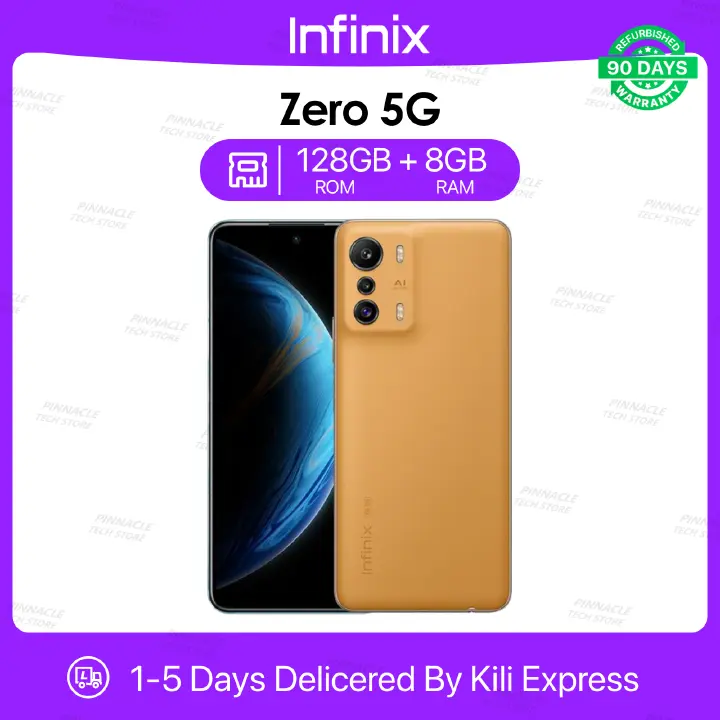 Refurbished Infinix Zero 5G  8GB RAM + 128GB ROM 6.78" 5000mAh 48MP+16MP Camera (Dual SIM) Android Smartphones/ Mobile Phones
