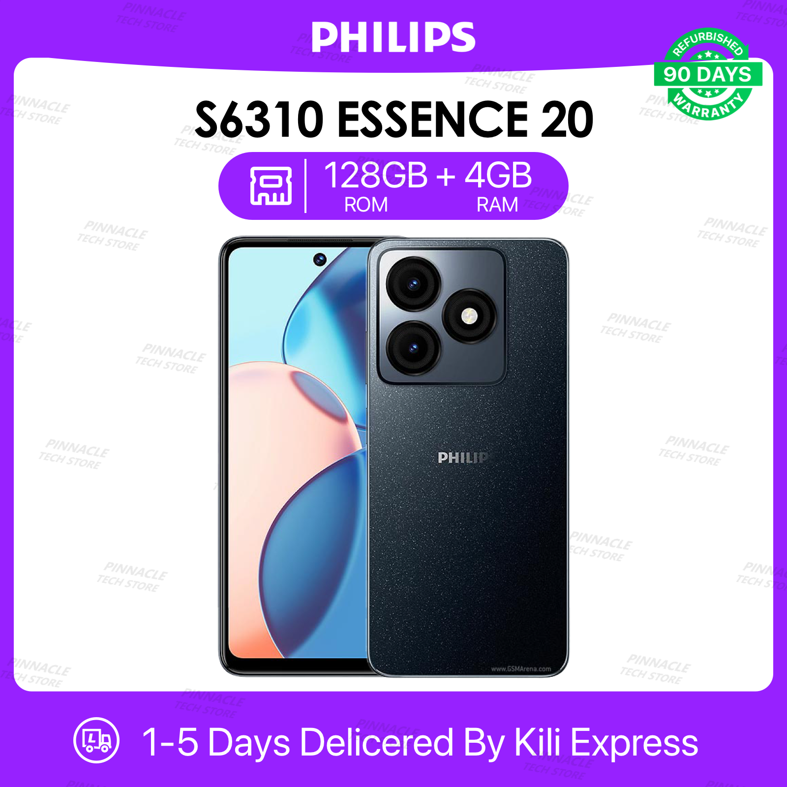 Refurbished Philips S6310 Essence 20 4GB RAM 128GB ROM 6.5'' 5000mAh 8MP+13MP Camera Android phones/Mobile Phones