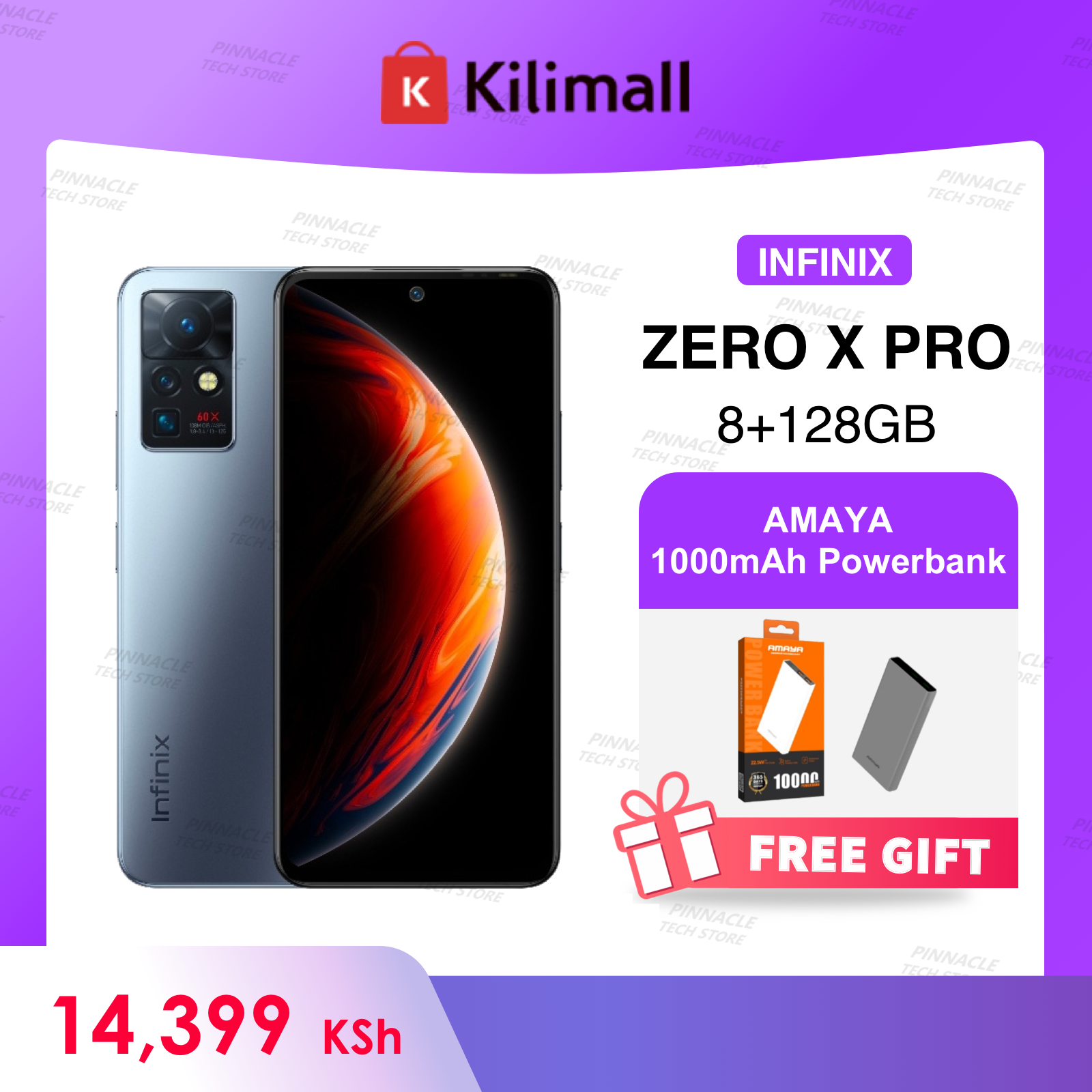 【Buy 1 Get 1 Powerbank Free】Refurbished Infinix Zero X Pro 8GB RAM+ 128GB ROM 6.67'' Screen 4500mAh Battery 108MP+16MP Camera Mobile Phones/ Smartphones+Amaya 1000mAh Powerbank