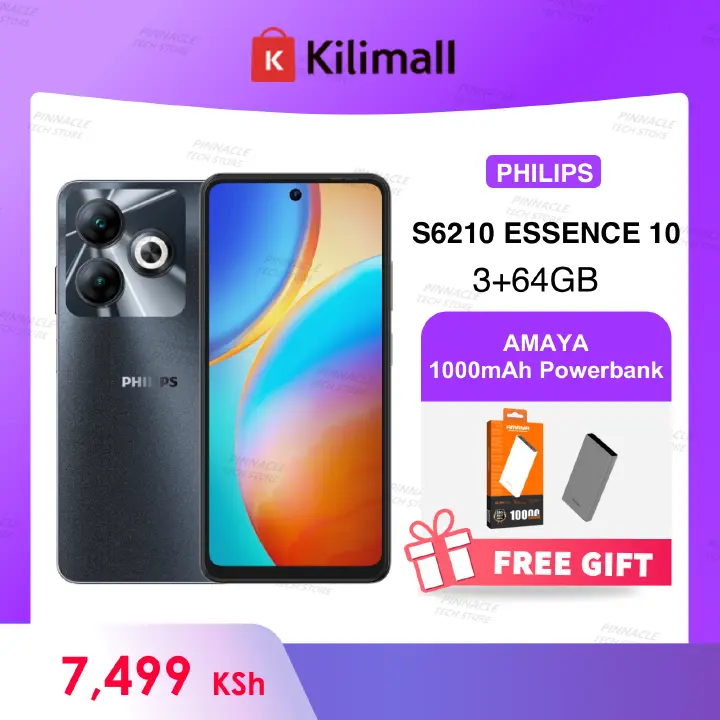 【Buy 1 Get 1 Powerbank Free】Refurbished Philips S6210 Essence 10 3GB RAM 64GB ROM 6.5'' 5000mAh 8MP+13MP Camera Android phones/Mobile Phones+Amaya 1000mAh Powerbank