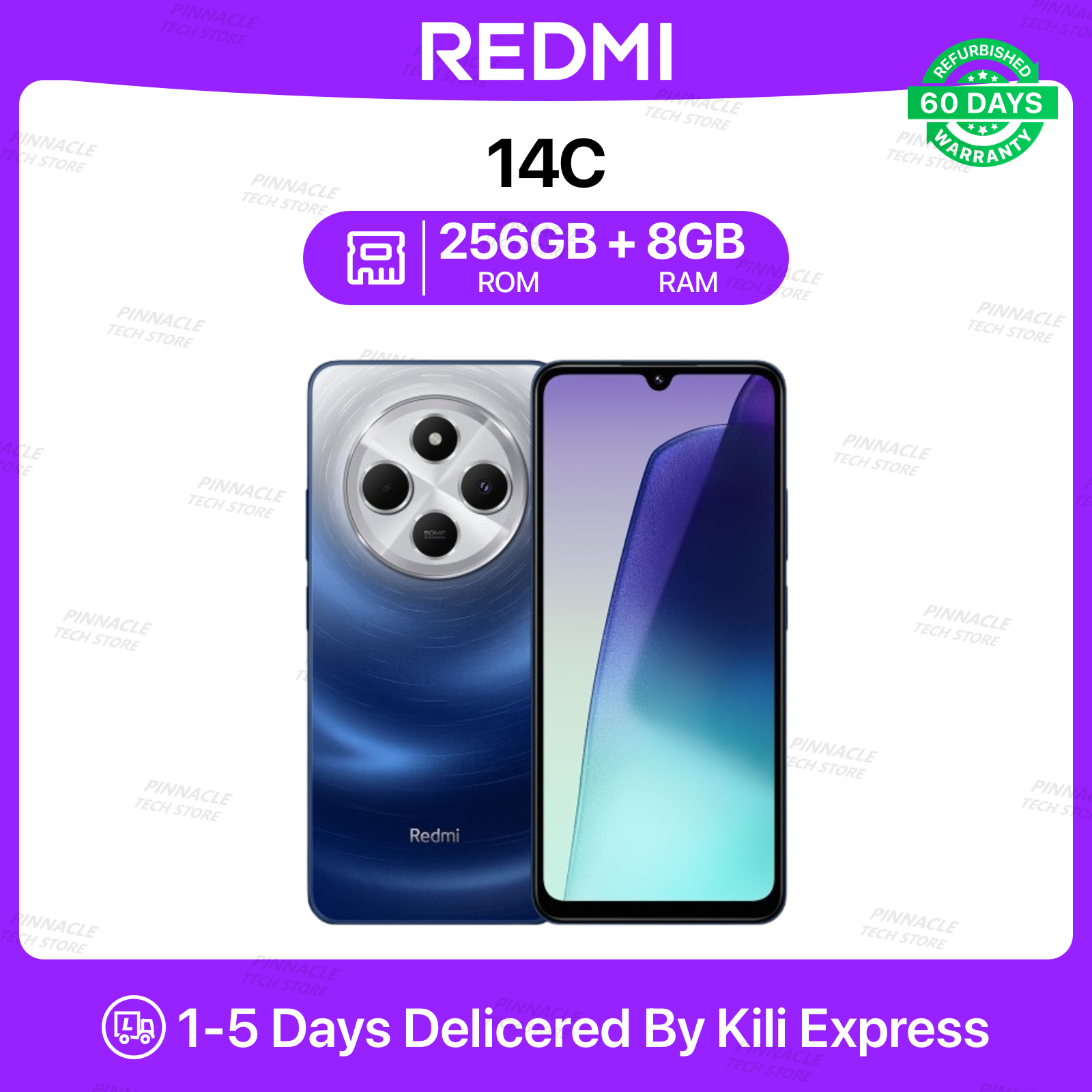 【New Arrival】Refurbished Redmi 14C 16(8+8)GB RAM 256GB ROM 6.88'' 5160mAh 50MP+8MP Camera(Dual Sim) Android Smartphones/ Mobile phones-99% NEW