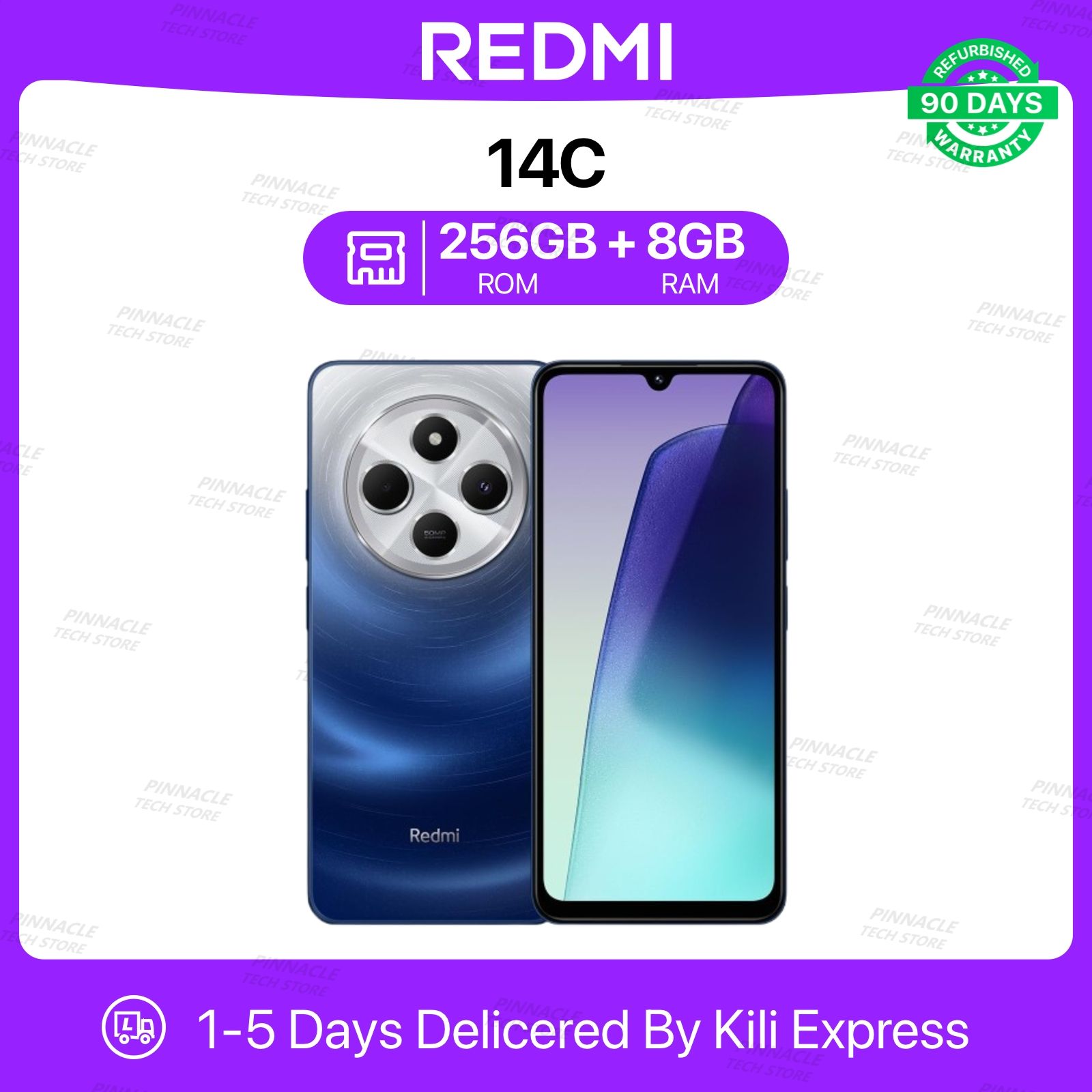 【New Arrival】Refurbished Redmi 14C 16(8+8)GB RAM 256GB ROM 6.88'' 5160mAh 50MP+8MP Camera(Dual Sim) Android Smartphones/ Mobile phones-99% NEW