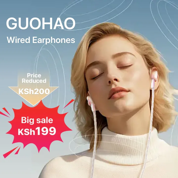 Guo Hao Wired Earphones with Microphone Noise Isolating 3.5mm In-ear Comfortable Subwoofer earbuds Mobile Accessories For Android phones