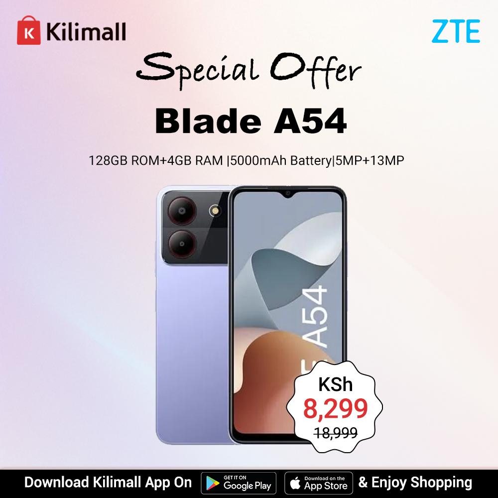ZTE Blade A54 4GB RAM + 128GB ROM 6.6" Display 5000mAh Battery 5MP+13MP Camera (Dual SIM) Android Smartphones/Mobile Phones