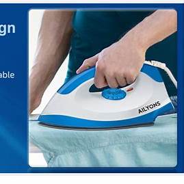 AILYONS HD-198A Electric Dry Iron Box White & Blue