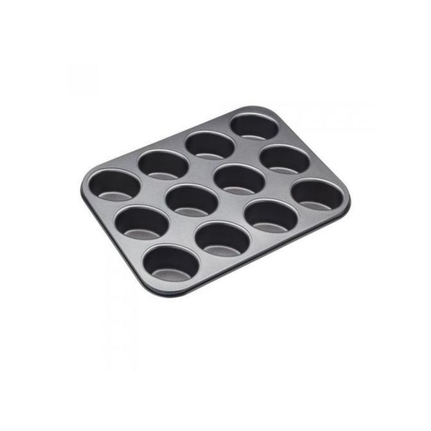 12-Cup Non-Stick Muffin & Cupcake Baking Tray – Carbon Steel, Easy Release, Oven-Safe Bakeware Pan