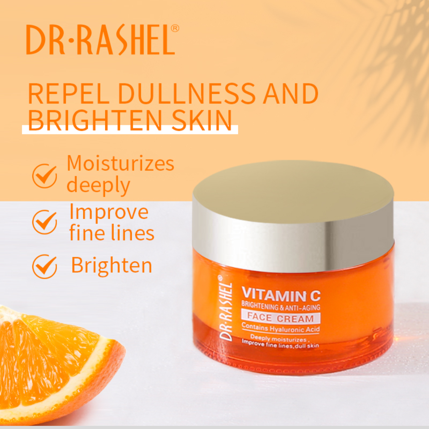 Dr Rashel Vitamin C Skincare Set 4-in-1 – Cleanser, Essence Toner, Brightening Serum & Face Cream for Glowing Skin, Dark Spot Removal, Anti-Aging & Hydration
