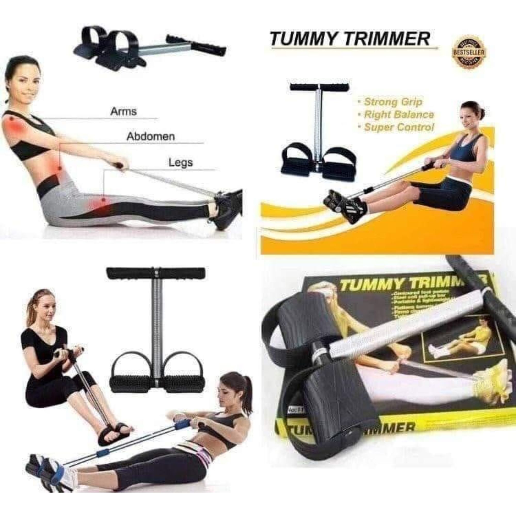 Tummy Trimmer – Strong Grip, Portable Abs Exercise Equipment for Arms, Legs & Abdomen