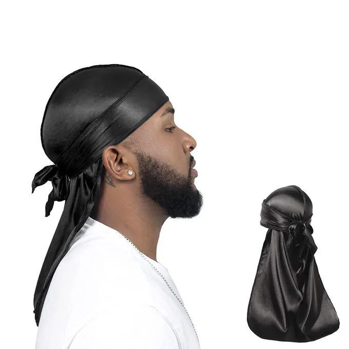Best High Quality Unisex Black Men Women Silky Wave Durag