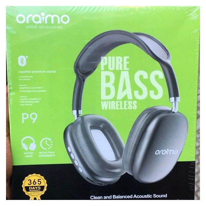 Oraimo i12 Wireless Bluetooth Headphones With Microphone Noise Canceling Earbuds Gaming Headset Stereo HiFi Earphones