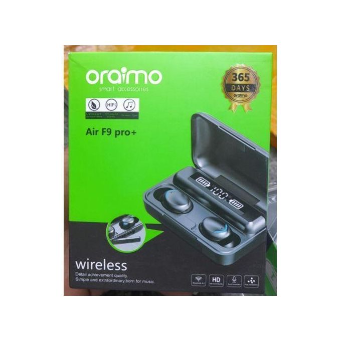 Oraimo Air F9 Pro+ WIRELESS EARBUD With 2200MAH PowerBank