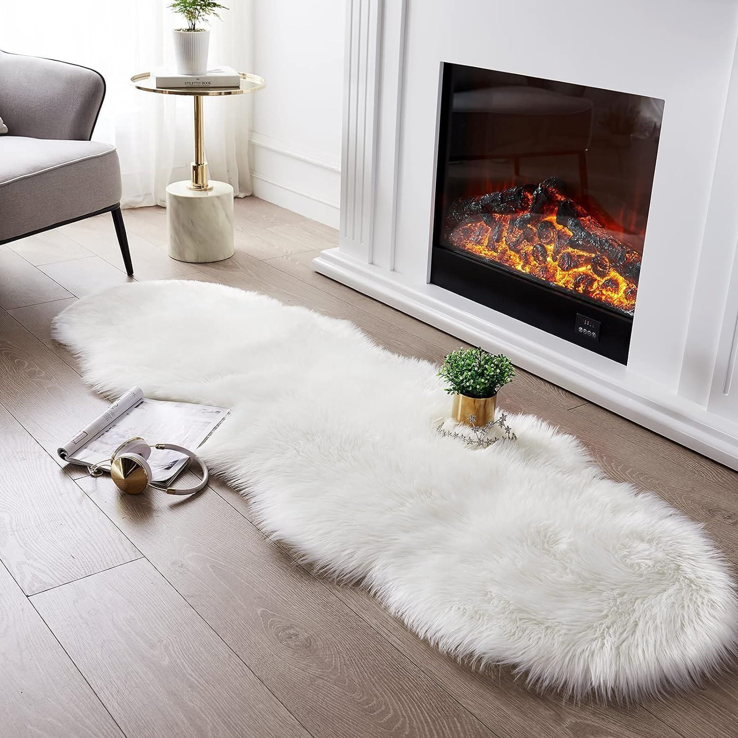 Soft Irregular Rugs For Bedroom Plush Floor Foot Mats Faux Fur Wool Carpets Living Room Lounge Fluffy Bedside Rug Sofa Cushion