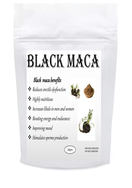 HERBAL ORGANIC BLACK MACA 100GRAMMES