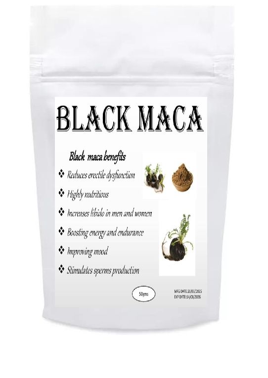 HERBAL ORGANIC BLACK MACA 50GRAMMES