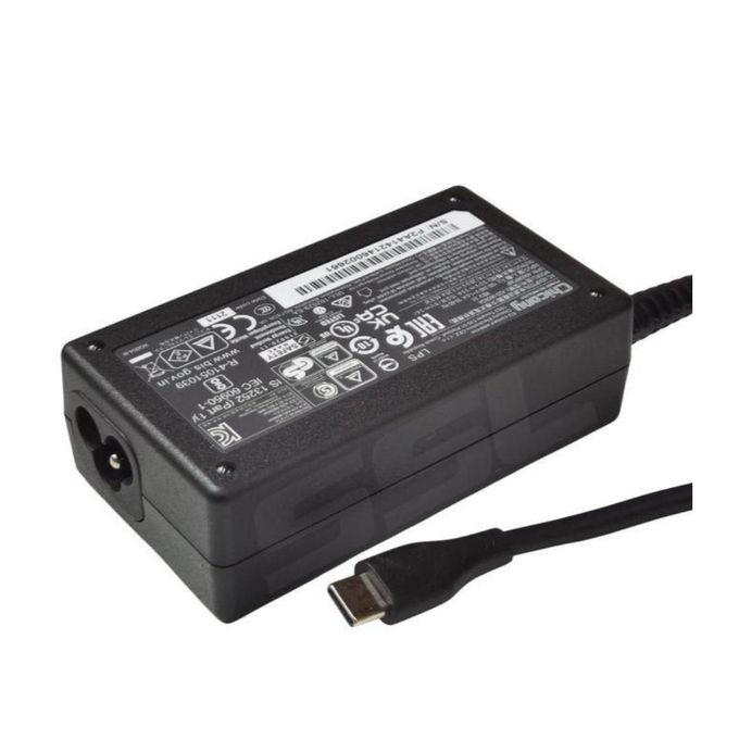 ORIGINAL COMPLETE HP 65W Type C adapter charger  plus power cable(complete)-Genuine HP 65W USB-C charger designed for fast, efficient charging of compatible HP laptops and devices.