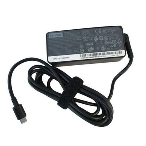Complete Lenovo Type C Charger Adapter 65W For Laptop-Original Lenovo 65W USB-C charger designed for fast, efficient charging of ThinkPad, IdeaPad, Yoga, and other USB-C Lenovo laptops.