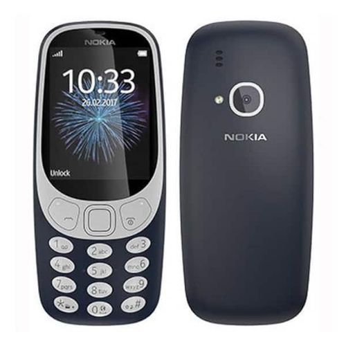 Nokia 3310 ,16MB ROM + 16MB RAM ,2.4" 1200mAH ,2Mp Camera, Dual Sim - Black