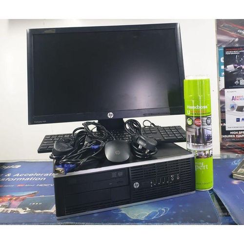 HP Refurbished complete computer set desktop core i5 2nd gen 4GB 500GB HDD windows 10 pro installed, 20'' square monitor & accessories +  FREE Foam cleaner.