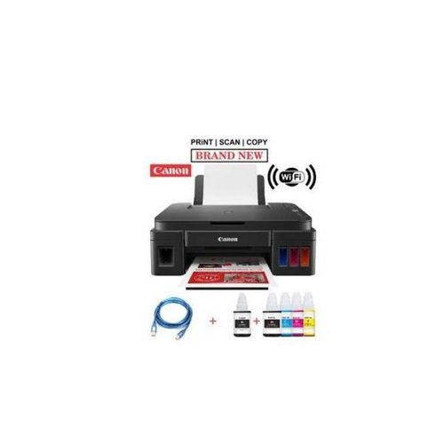 (Buy and GET FREE REAM PAPER, PRINTER CABLE & MOUSE PAD) Canon PIXMA G3410 MEGATANK All-In-One Wireless Printer, Black +Free Ream Paper ,Printer Cable and Mouse Pad)