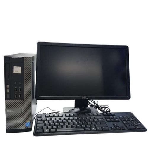 DELL Refurbished Optiplex Desktop Complete - Core I5 3.0GHz 4GB RAM 500GB Win 11 19" monitor(CPU DESKTOP,MONITOR SCREEN, KEYBOARD, MOUSE, 2 POWER CABLE,  VGA CABLE) + free MOUSE PAD