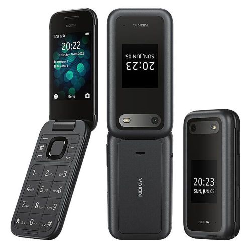 ORIGINAL Nokia 2660 4G Flip Mobile Phone 2.8" - Black (is a simple, reliable 4G feature flip phone designed for easy calling and texting. It sports a 2.8-inch main display with large buttons)