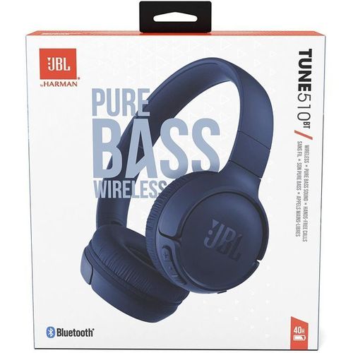 JBL Tune 510BT Wireless On-Ear Headphones with Bluetooth 5.3, Deep Bass, Built-In Mic, and Foldable Design