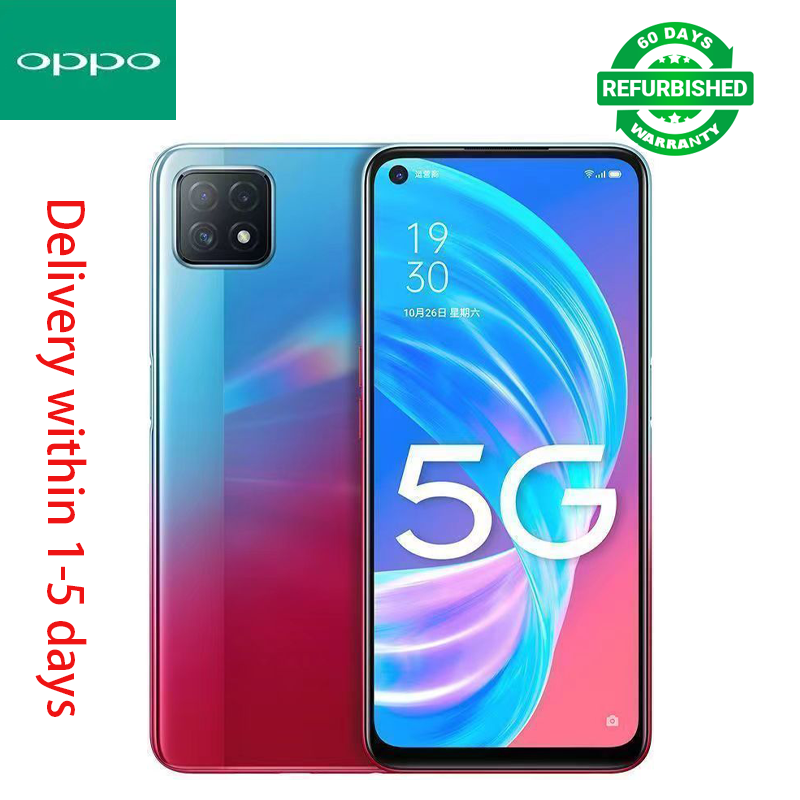 Refurbished OPPO A72 5G Smartphone 128GB 6.5 inches 16MP+8MP Dual nano-SIM 4040mAh Side Fingerprint Unlock