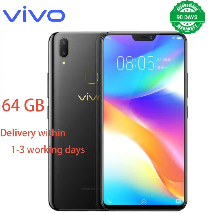 Refurbished Phone VIVO Y85 4GB+64GB 6.26-inch rear fingerprint sensor dual SIM 2G/3G/4G smartphone