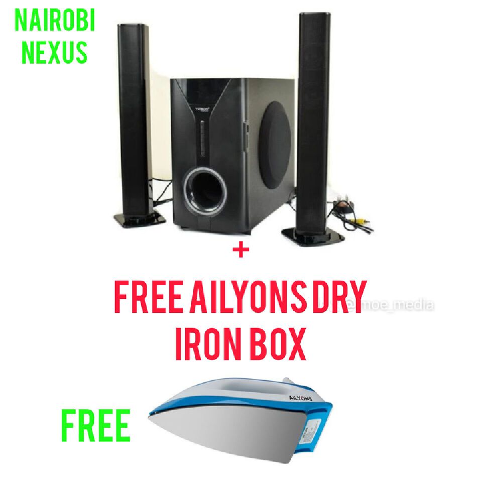 Vitron V527 - 2.1 CH Multimedia Speaker, BT/USB/SD/FM - 9000W (1YR WRTY) + A TOTALLY FREE AILYONS DRY IRON BOX TO MAKE IRONING EASY FOR YOU. ENJOY SOUNBAR GREAT MUSIC TODAY. BUY!  BUY! GOODPRODUCT!
