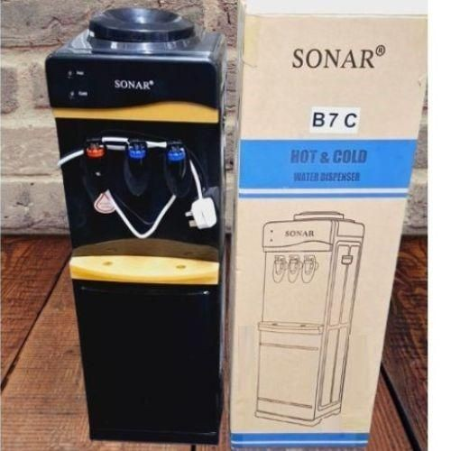 Sonar Hot And Cold Standing Water Dispenser/Hot and Cold /Low power consumption/Easy to use/Loading style is top loading/Storage cabinet in bottom + FREE 4WAY EXTENSION & TV GUARD WHEN YOU BUY TODAY..