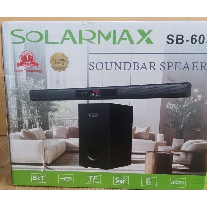Solarmax 2.1ch soundbar multimedia speaker system woofer SB 605 + Free and Convenience Delivery To Your Doorstep Today