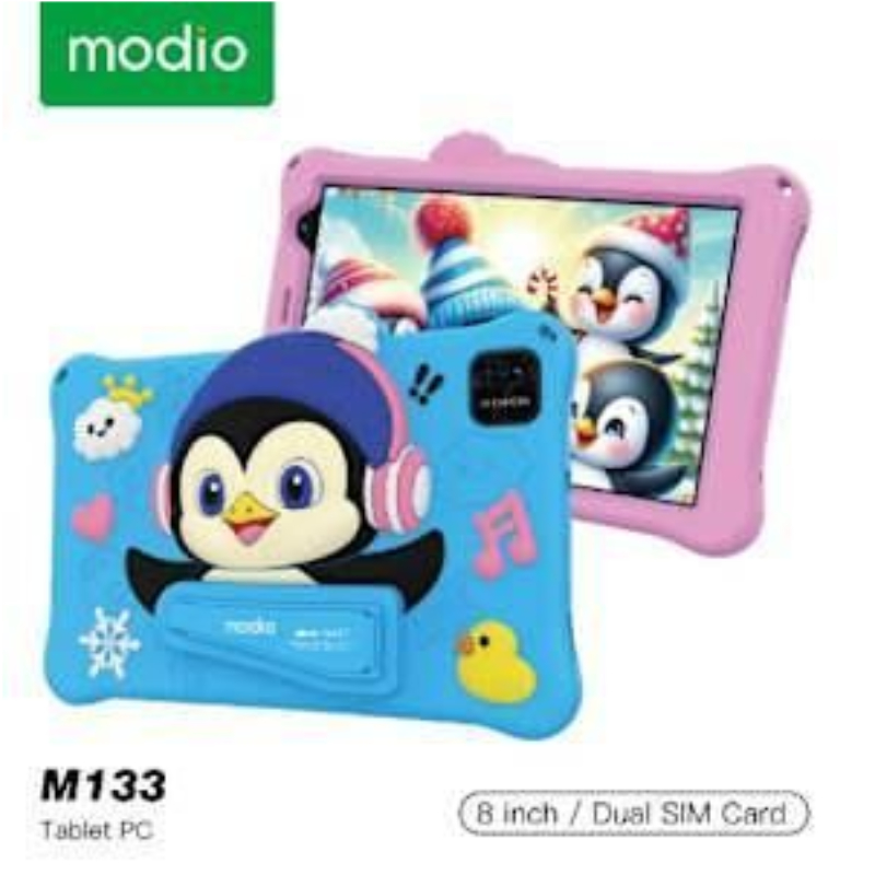 Modio M133 Tablet PC, Display 8"inch, Memory 512GB ROM + 8GB RAM, Battery 5000mah, Camera 8mp+5mp, Dual SIM, Flip case, Keyboard & Touch pen TABLET!!