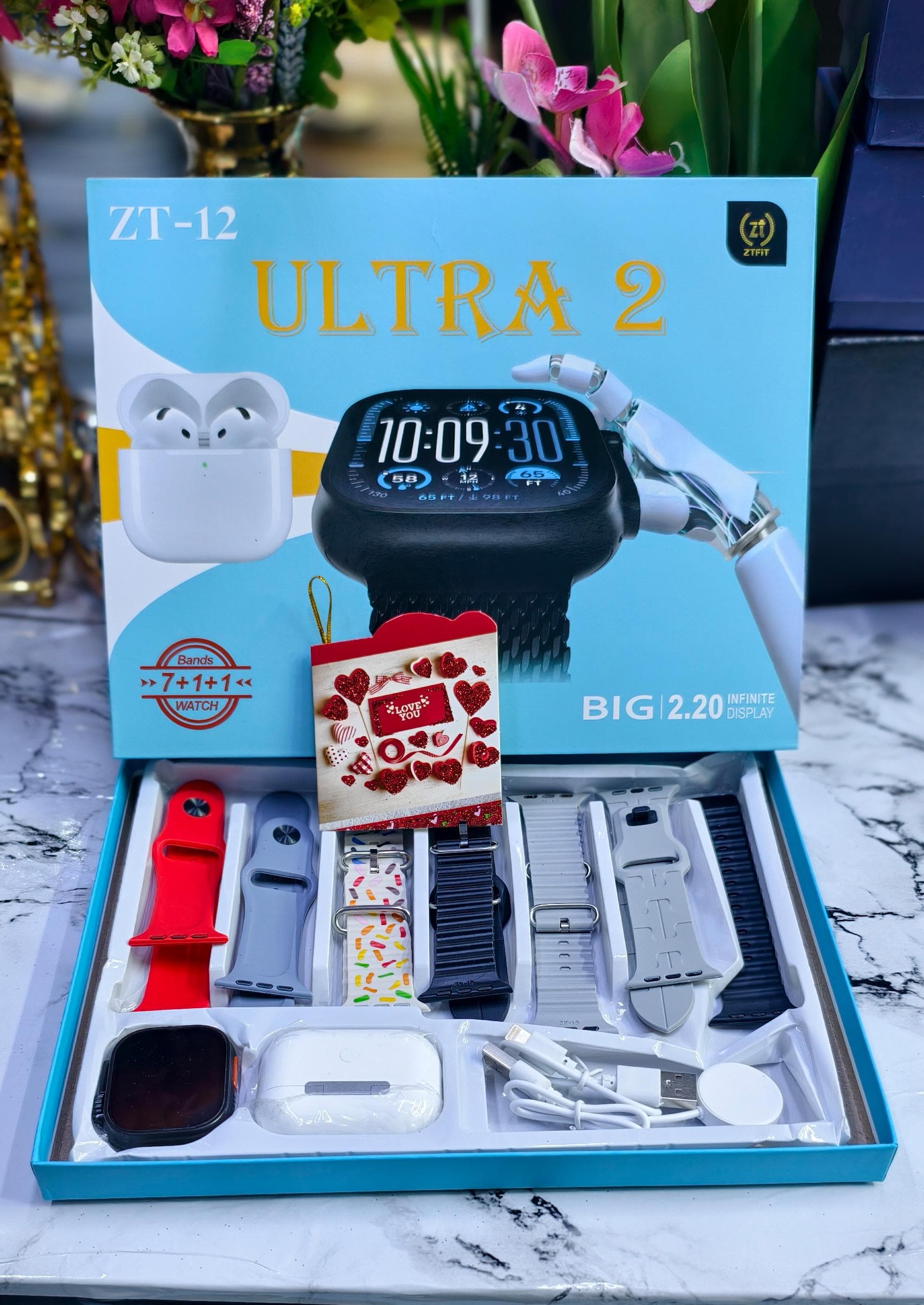 ZT-12 ULTRA 2 7 IN 1 Smart Watch plus FREE EARPODS