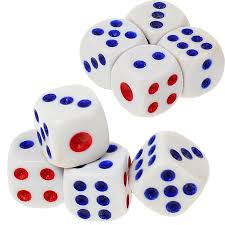 5 Pcs Big Rolling Playing Dice Game for  adult games and kids
