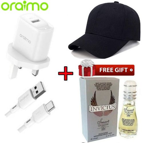 Oraimo Original type C Faster Charger +Cap+Free Invictus Perfume