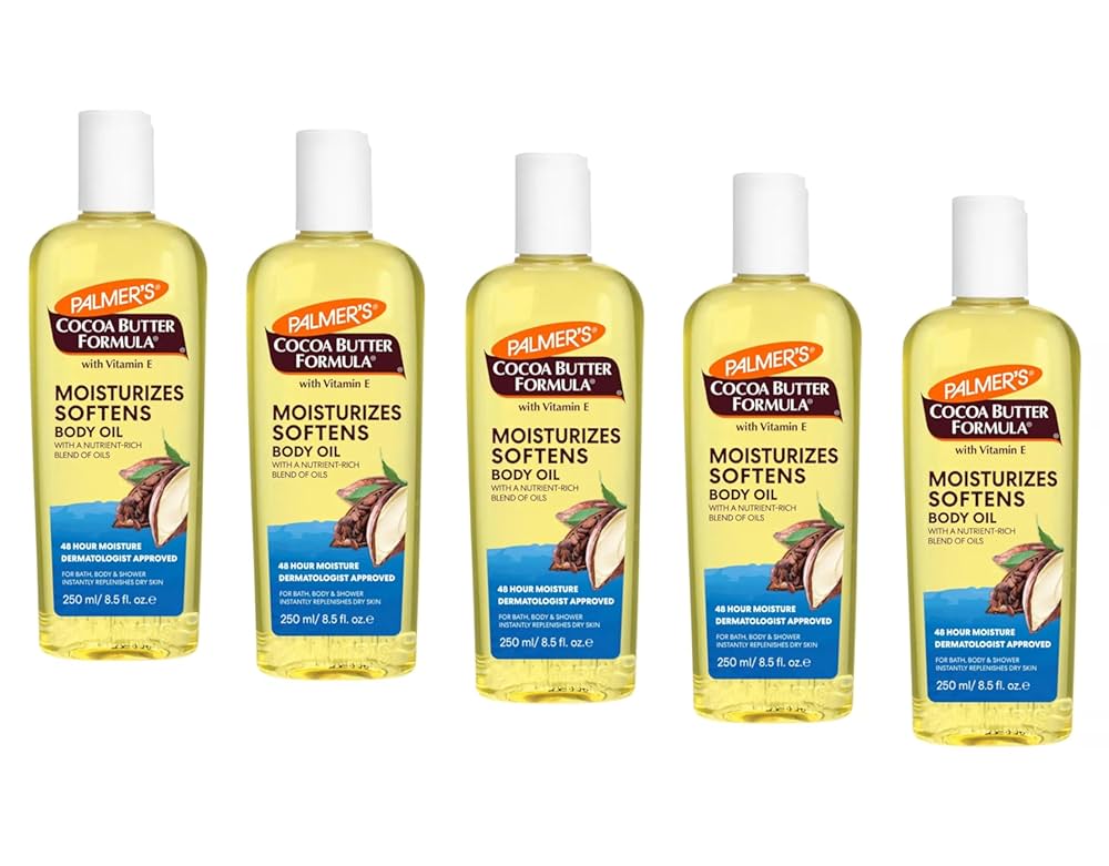 PALMER'S Cocoa-Butter-Formula-Body-Oil Moisturizes & Nourishes-250ml.This body oil absorbs quickly and heals dry skin for glowing radiance with non-greasy, rich moisturisation.