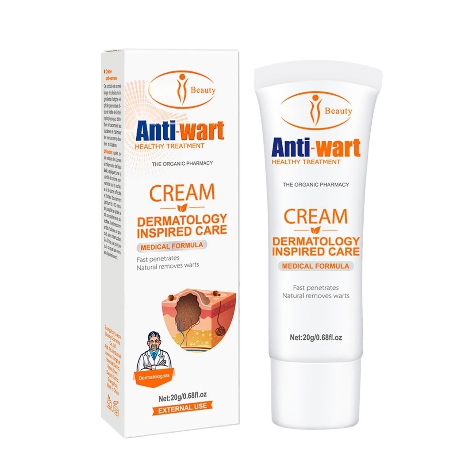 Aichun Beauty Anti-Wart Cream Warts Remover Cream Wart Treatment, Skin Tags & Light Moles Removal -20g