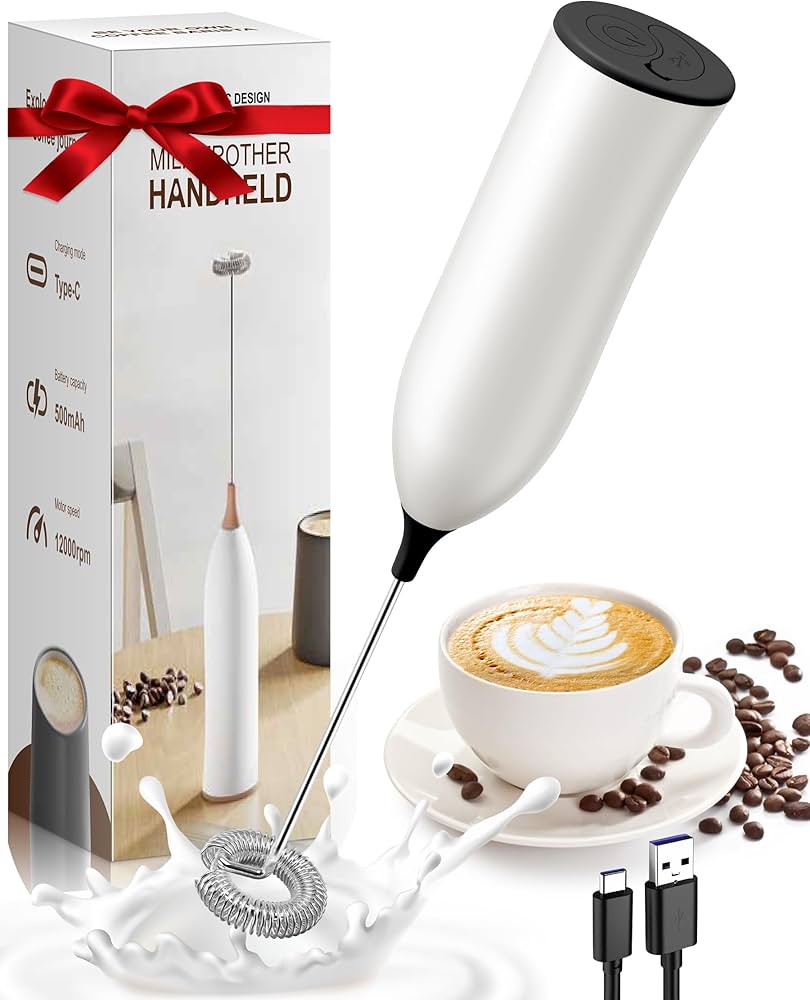 Whisk Frother Coffee Milk Foamer Egg Beater.Create rich and creamy froth in seconds with this Handheld Milk Frother. Perfect for coffee, lattes, cappuccinos, and hot chocolate, this compact frother is