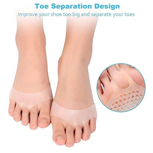 Five Toes Forefoot Pads For High Heels Metatarsal Pads Foot Cushion Half Insoles Inserts