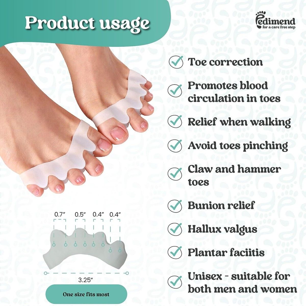 Five Toes Forefoot Pads For High Heels Metatarsal Pads Foot Cushion Half Insoles Inserts