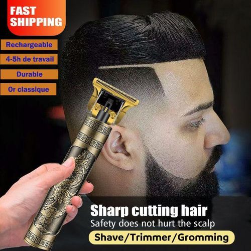Vintage MINI T9 Dragon Rechargeable Hair Clipper Gold - BABY FRIENDLY.Precision design stainless steel, super sharp V-shaped cutting angle design, smoother haircut.