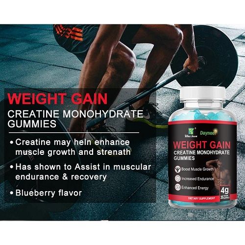 Daynee WEIGHT GAIN GUMMIES With Creatine Monohydrate Dietary Supplement Gummies For Boosting Muscle Growth, Increased Endurance and Enhanced Energy
