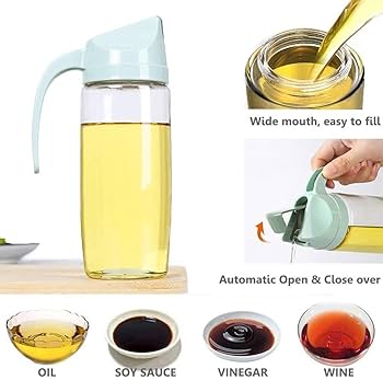 Transparent Cooking Oil Can 600ml with measuring scale