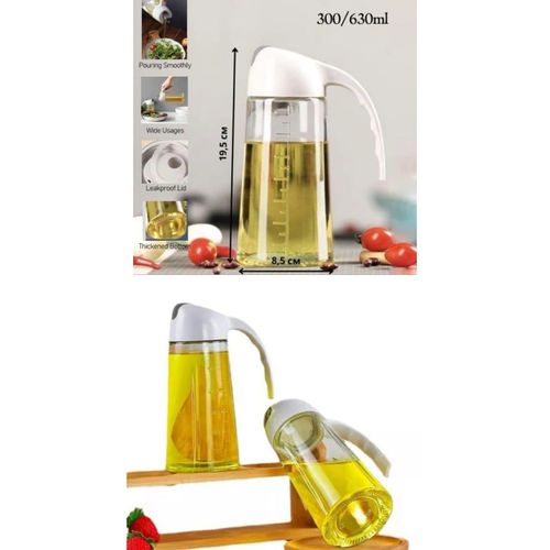 Transparent Cooking Oil Can 600ml with measuring scale