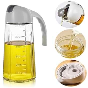 Transparent Cooking Oil Can 600ml with measuring scale