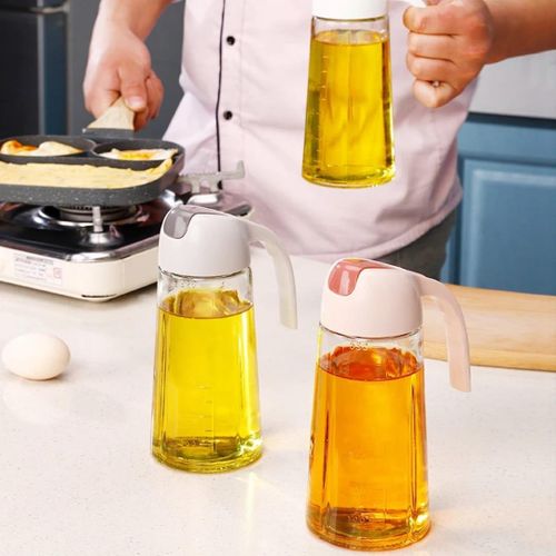 Transparent Cooking Oil Can 600ml with measuring scale