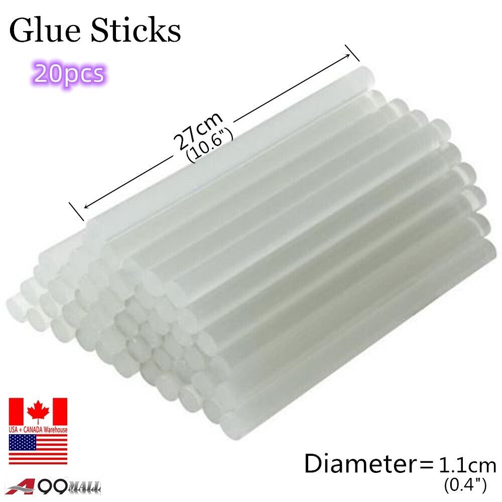 20 Pieces 7 Mm Glue Sticks Recommended For 10/15/20 Watts Glue Gun