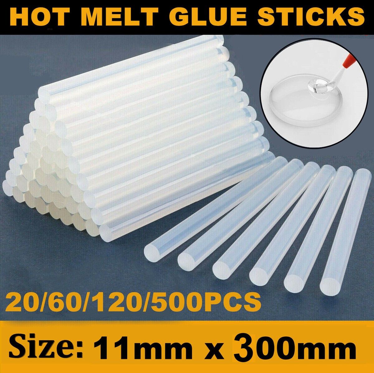 20 Pieces 7 Mm Glue Sticks Recommended For 10/15/20 Watts Glue Gun