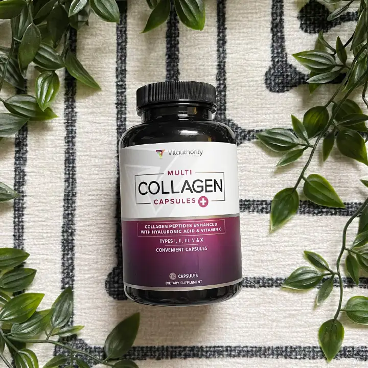 Multi collagen capsules that contains collagen peptides enhanced with hyaluronic acid & vitamin c